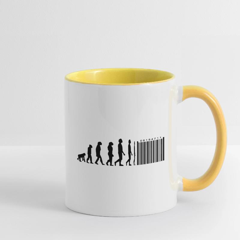 Evolution code à barres Mug contrasté
