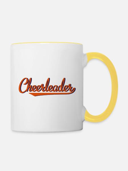 Cheerleader - Tasse zweifarbig - Weiß/Gelb