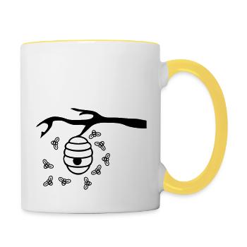 Beehive Branch - Contrasting Mug - white/yellow - Right