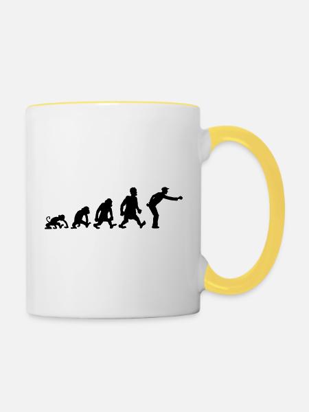 darwin boules - Tasse zweifarbig - Weiß/Gelb