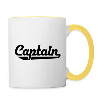 Captain - Tasse zweifarbig - Weiß/Gelb - Rechts