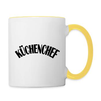 Küchenchef - Tasse zweifarbig - Weiß/Gelb - Rechts