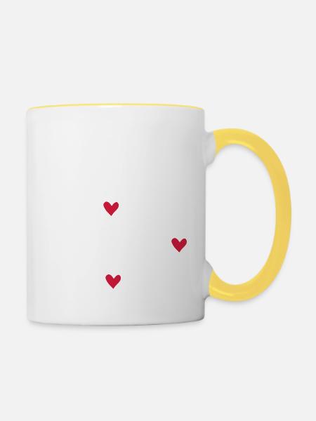Tochter - Tasse zweifarbig - Weiß/Gelb