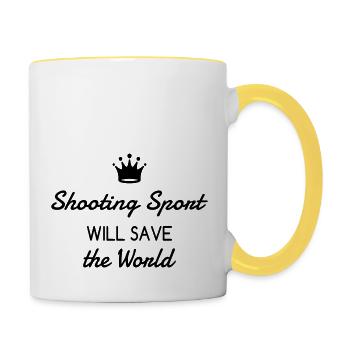 Sport Shooting - Sportschießen - Tir - Sport - Contrasting Mug - white/yellow - Right