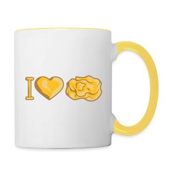 I love gold - Contrasting Mug - white/yellow - Right