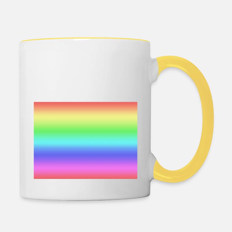 Rainbow - Contrasting Mug - white/yellow