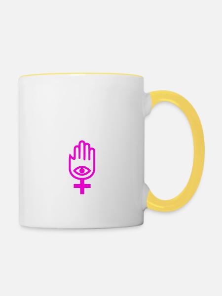Frauen-Glaubensbewegung - Tasse zweifarbig - Weiß/Gelb