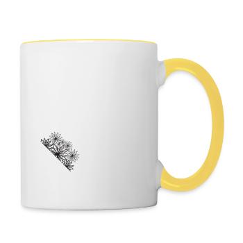 Stethoscope with a heartbeat - Contrasting Mug - white/yellow - Right