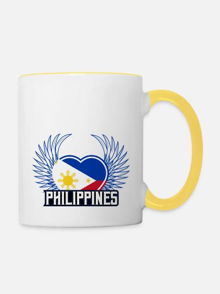 Philippinen - Tasse zweifarbig - Weiß/Gelb