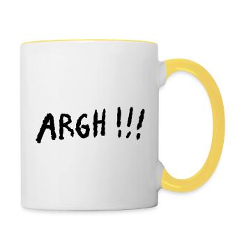 ARGH!!! - Tasse zweifarbig - Weiß/Gelb - Rechts