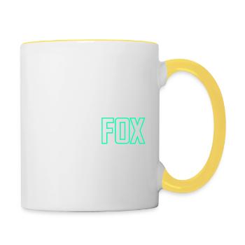 Ich Tanze Discofox - Tasse zweifarbig - Weiß/Gelb - Rechts