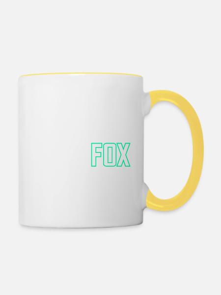 I dance Discofox - Contrasting Mug - white/yellow