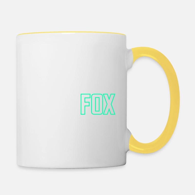 I dance Discofox - Contrasting Mug - white/yellow