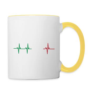 heartbeat Italy - Contrasting Mug - white/yellow - Right