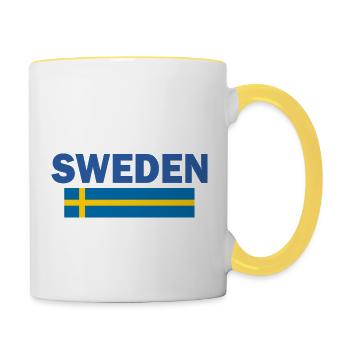 Suede - Mug contrasté - blanc/jaune - Droite