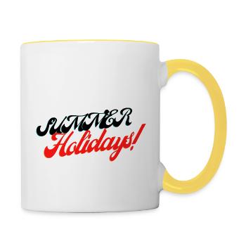 Summer Holidays ! - Mug contrasté - blanc/jaune - Droite