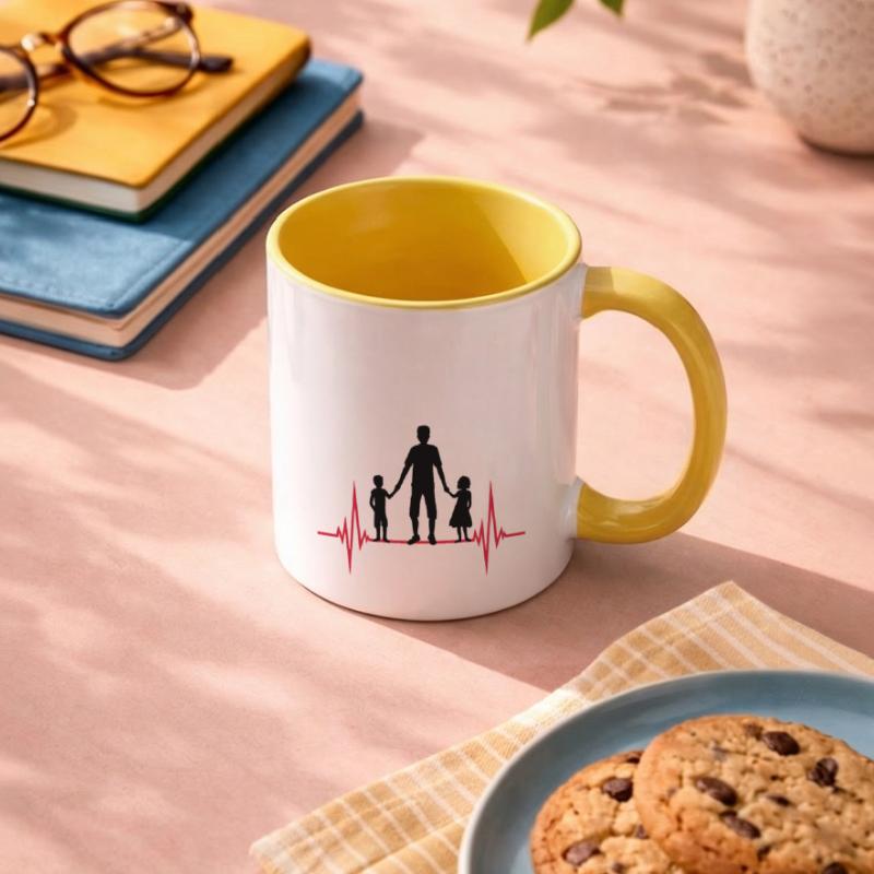 Frequenz 2 Kinder Papa Tasse zweifarbig