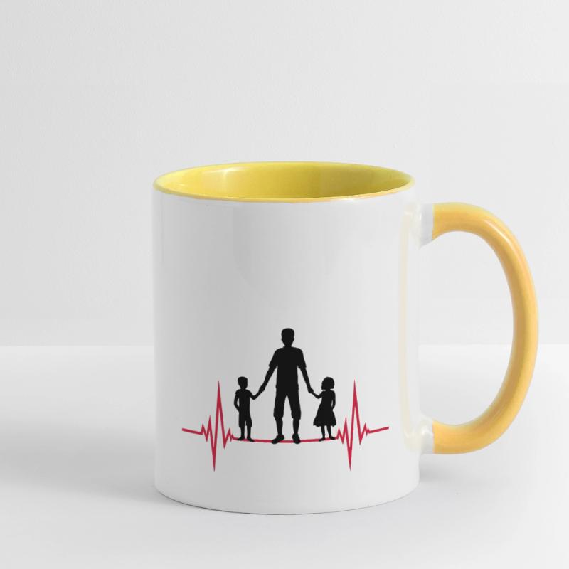 Frequenz 2 Kinder Papa Tasse zweifarbig