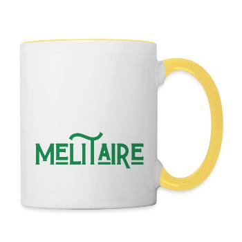 militaire édition limitée - Mug contrasté - blanc/jaune - Droite