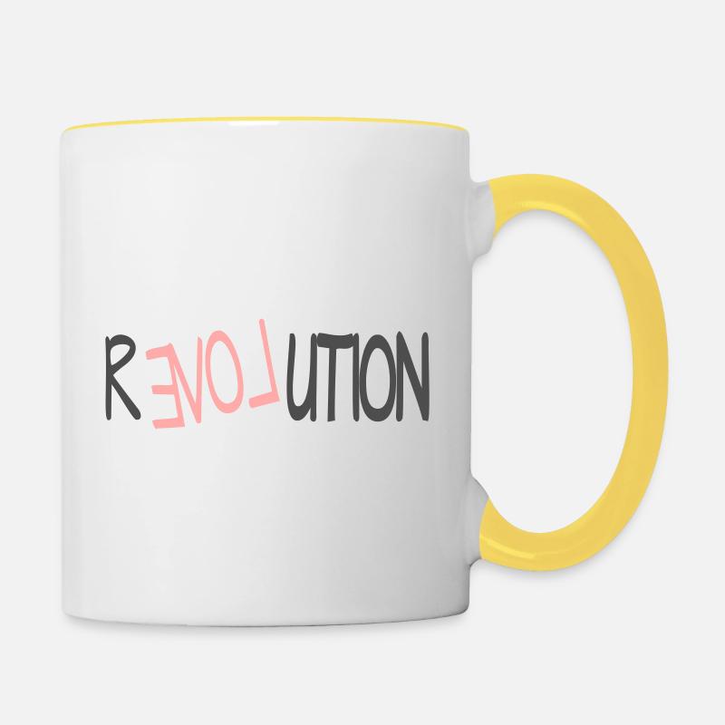 Revolution - Contrasting Mug - white/yellow