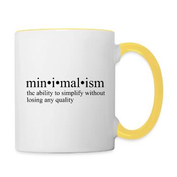 Minimalism - Contrasting Mug - white/yellow - Right