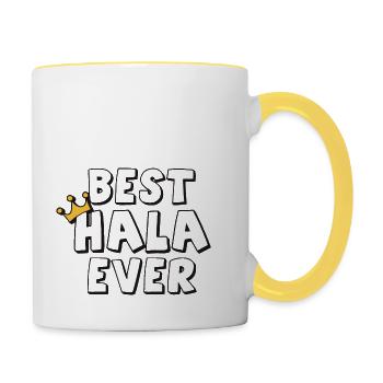 Best Hala Ever - Contrasting Mug - white/yellow - Right
