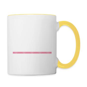 Dinosaurs all well be okay dino quote cool - Contrasting Mug - white/yellow - Right