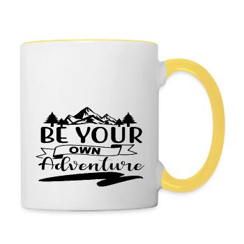 Be your own Adventure - Contrasting Mug - white/yellow - Right