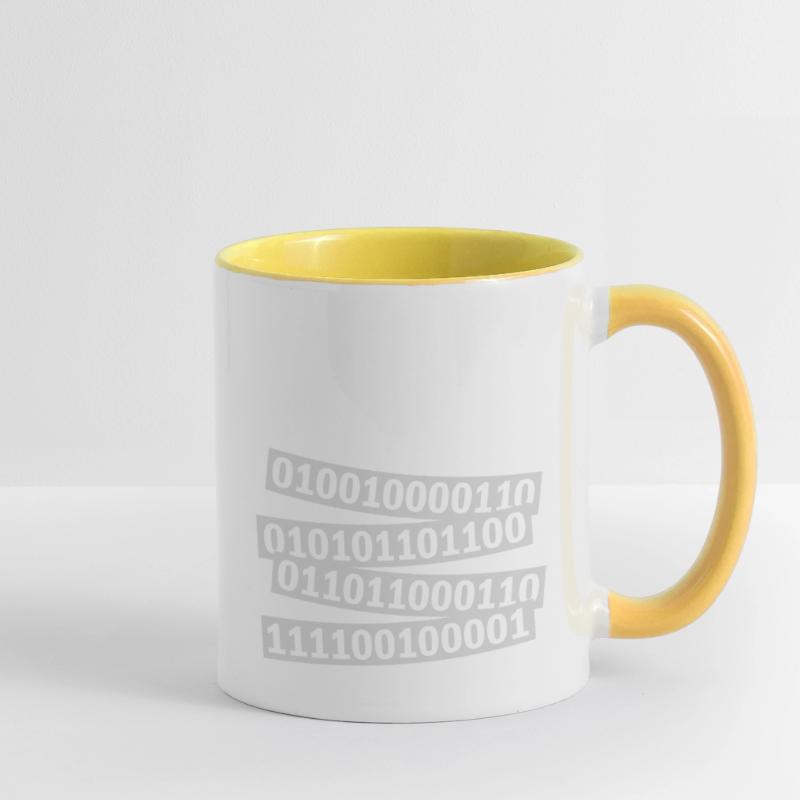 Binär Code Programm Sprache Tasse zweifarbig