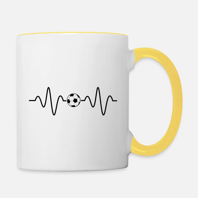 Fußball Soccer - Contrasting Mug - white/yellow