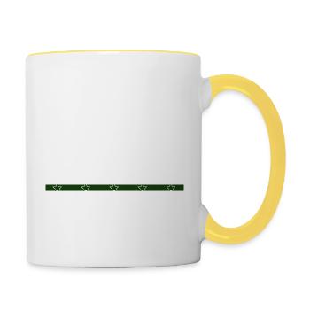 christmas present comic nature america cute - Tasse zweifarbig - Weiß/Gelb - Rechts
