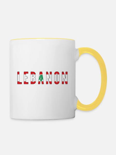 lebanon - Tasse zweifarbig - Weiß/Gelb