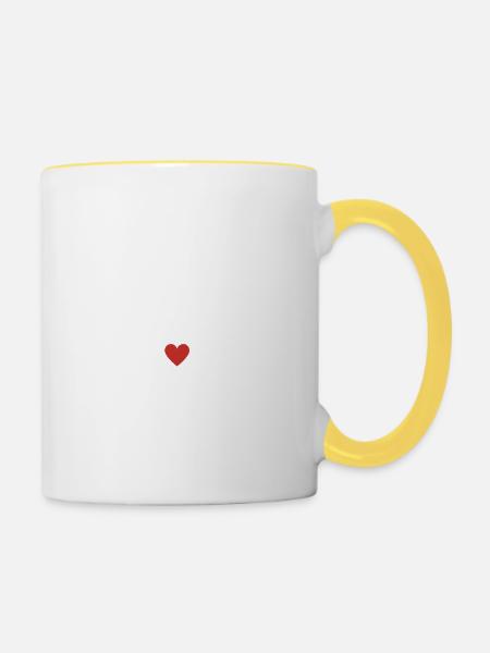 marraine d'amour - Mug contrasté - blanc/jaune