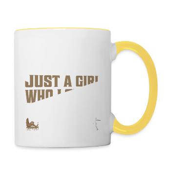 Just A Girl Who Loves Sloths & Figure Skating Ice - Contrasting Mug - white/yellow - Right