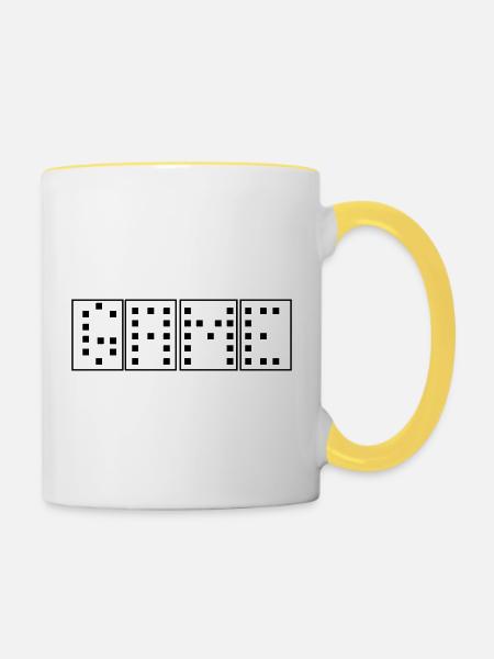 Game Gaming PC - Tasse zweifarbig - Weiß/Gelb