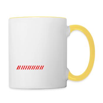 Grossesse Baby shower Babyshower Boy Girl - Mug contrasté - blanc/jaune - Droite