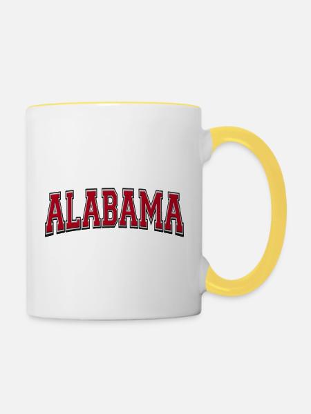 Alabama - Tasse zweifarbig - Weiß/Gelb