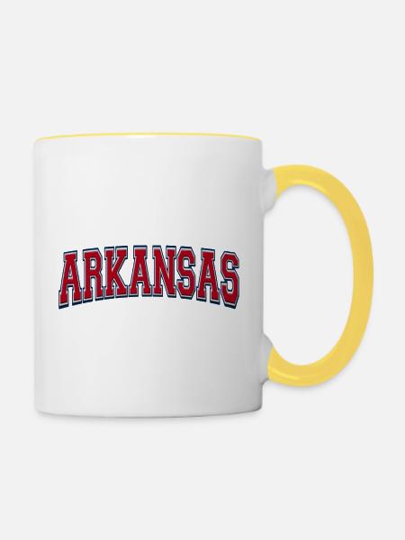 Arkansas - Tasse zweifarbig - Weiß/Gelb