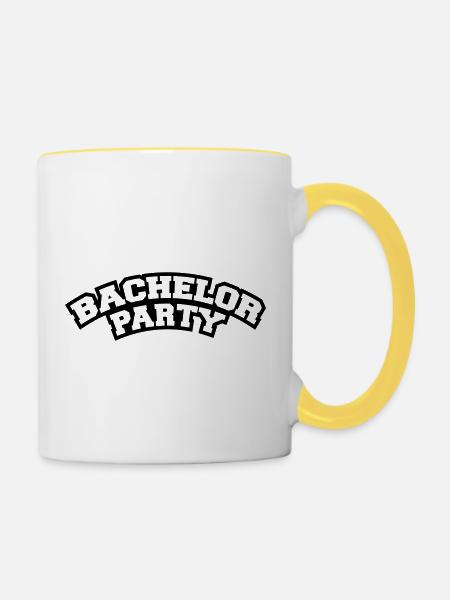 Bachelor Party - Tasse zweifarbig - Weiß/Gelb