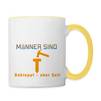 IMG 0423 - Tasse zweifarbig - Weiß/Gelb - Rechts