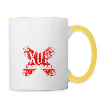 Luxeria - Die Wollust - Tasse zweifarbig - Weiß/Gelb - Rechts