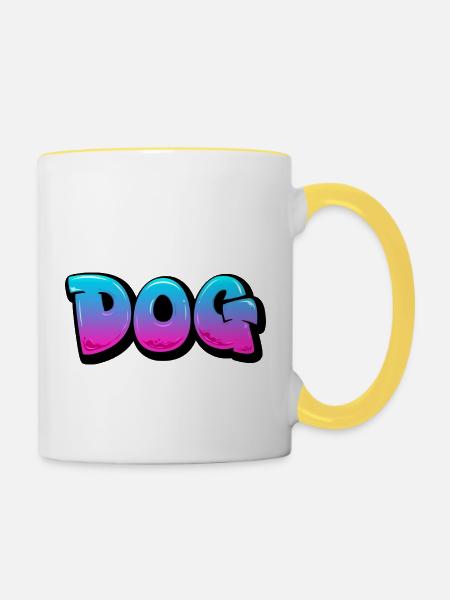 DOG - Tasse zweifarbig - Weiß/Gelb