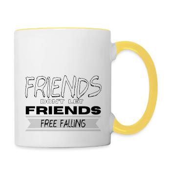 Freunde erlauben keine Freunde... - Tasse zweifarbig - Weiß/Gelb - Rechts