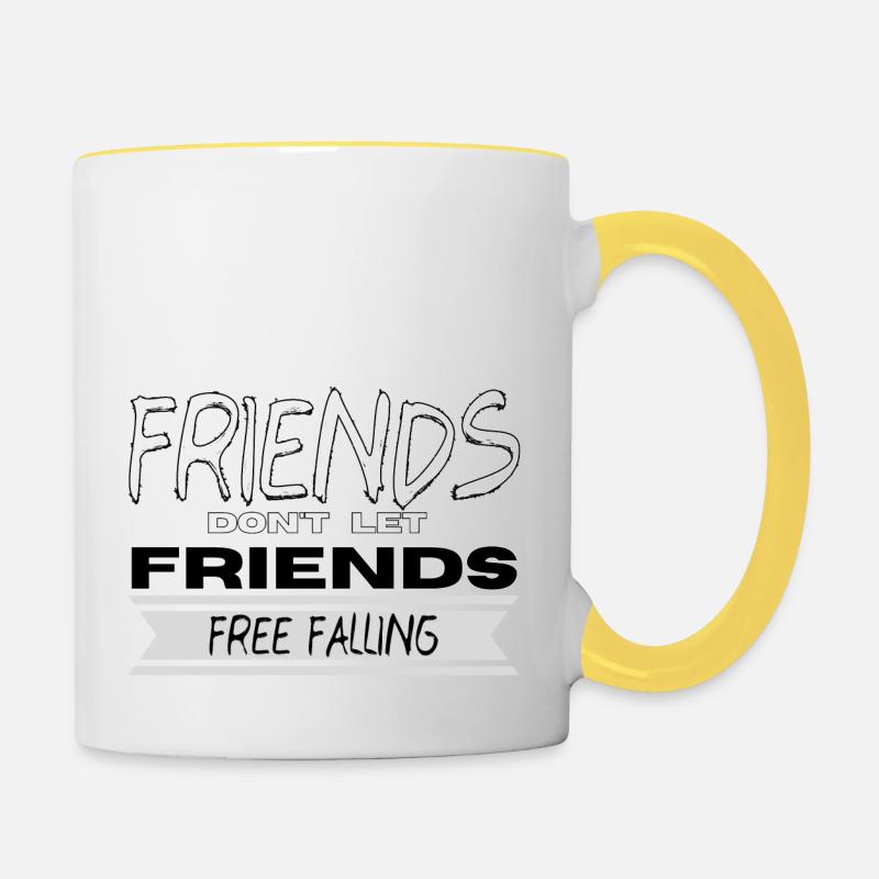 Les amis ne permettent pas aux amis... - Mug contrasté - blanc/jaune