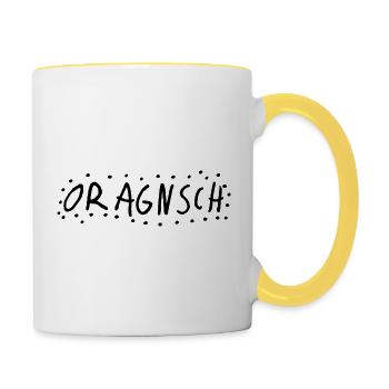 Orange - Tasse zweifarbig - Weiß/Gelb - Rechts
