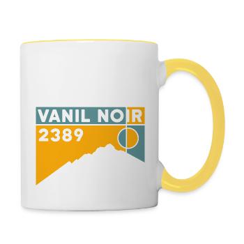 Tour Vanil Noir Besteigung Wanderung Umrundung - Tasse zweifarbig - Weiß/Gelb - Rechts