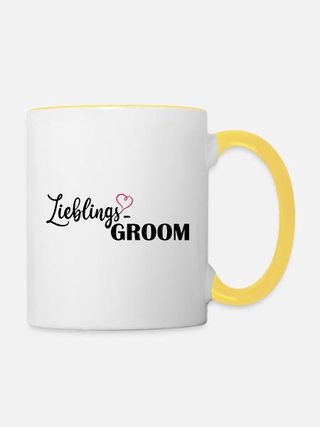 LIeblings Groom - Tasse zweifarbig - Weiß/Gelb