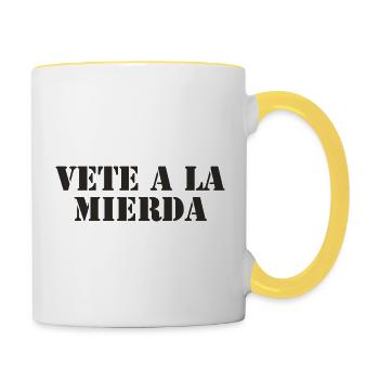 Espagnol - Mug contrasté - blanc/jaune - Droite