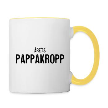 this year's dad cup - Contrasting Mug - white/yellow - Right