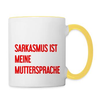 Sarcasm Pro - Contrasting Mug - white/yellow - Right